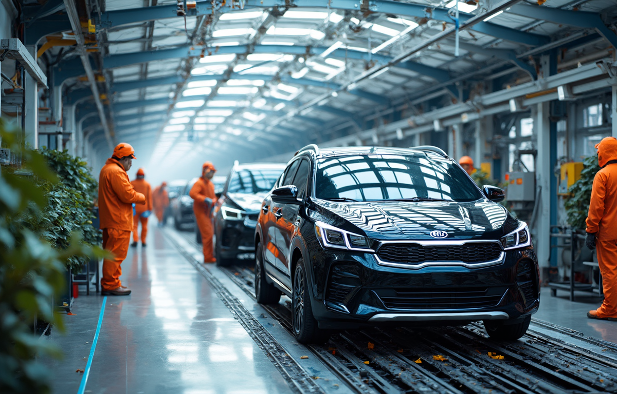 지속 가능성 및 환경 고려한 기아 자동차 생산 공정