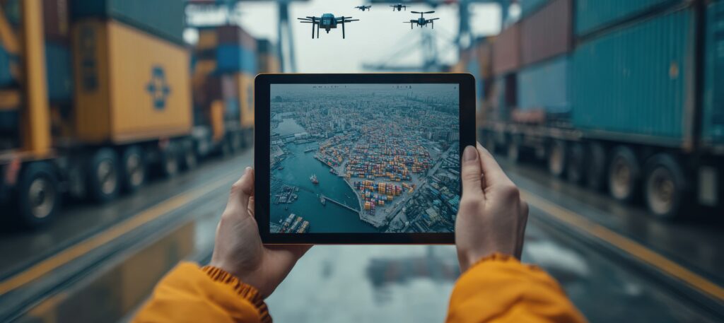 항만 컨테이너 야적장을 실시간으로 모니터링