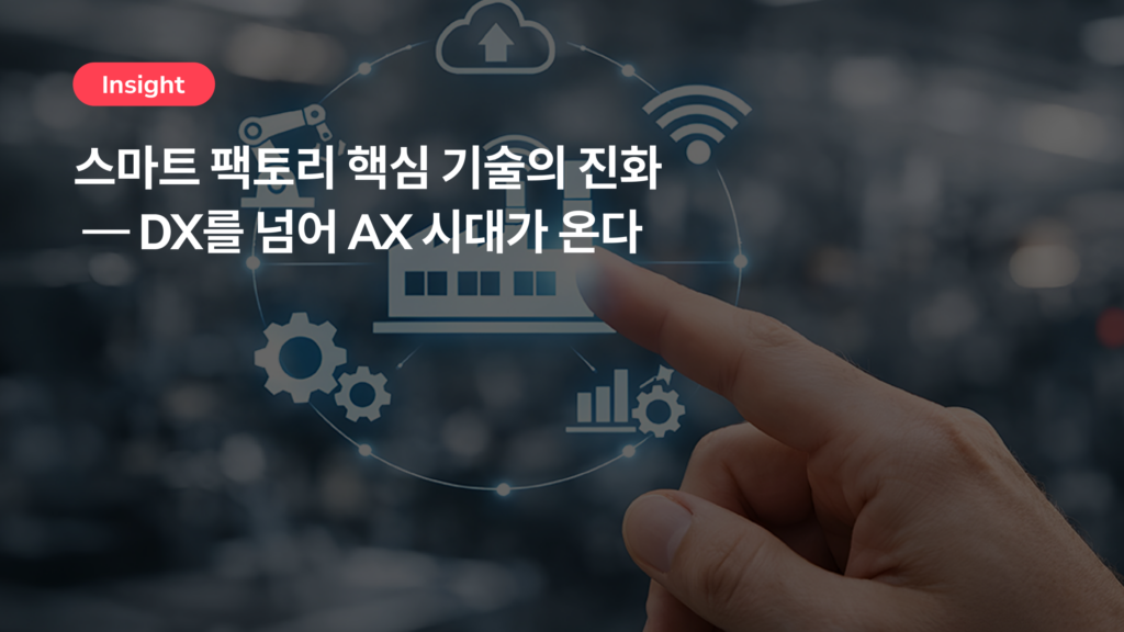 스마트 팩토리 핵심 기술의 진화 — DX를 넘어 AX 시대가 온다